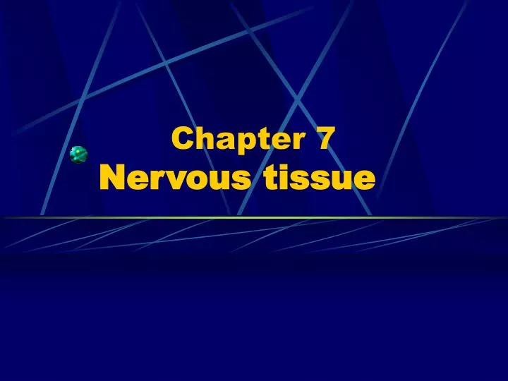 chapter 7 nervous tissue