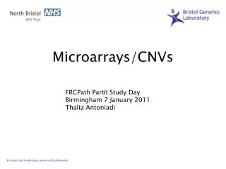 Microarrays/CNVs