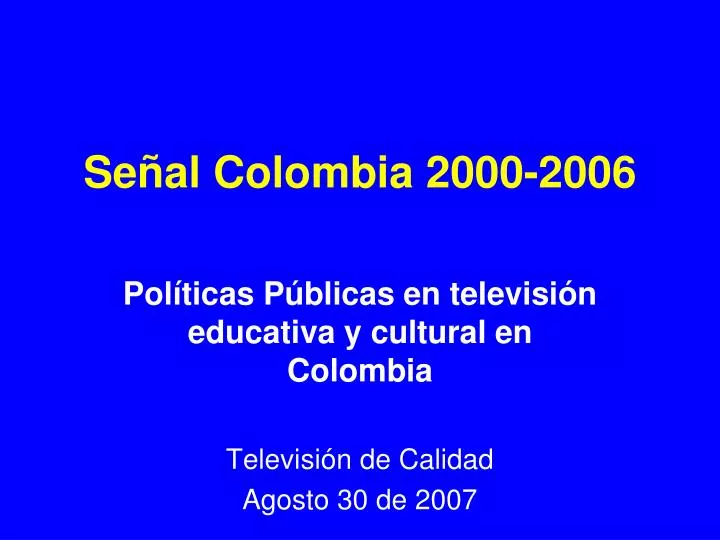 se al colombia 2000 2006