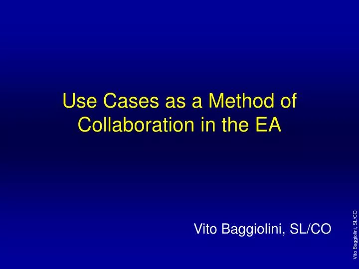 use cases as a method of collaboration in the ea