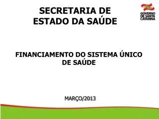 financiamento do sistema nico de sa de