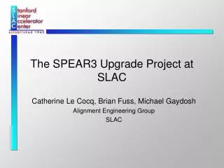 The SPEAR3 Upgrade Project at SLAC
