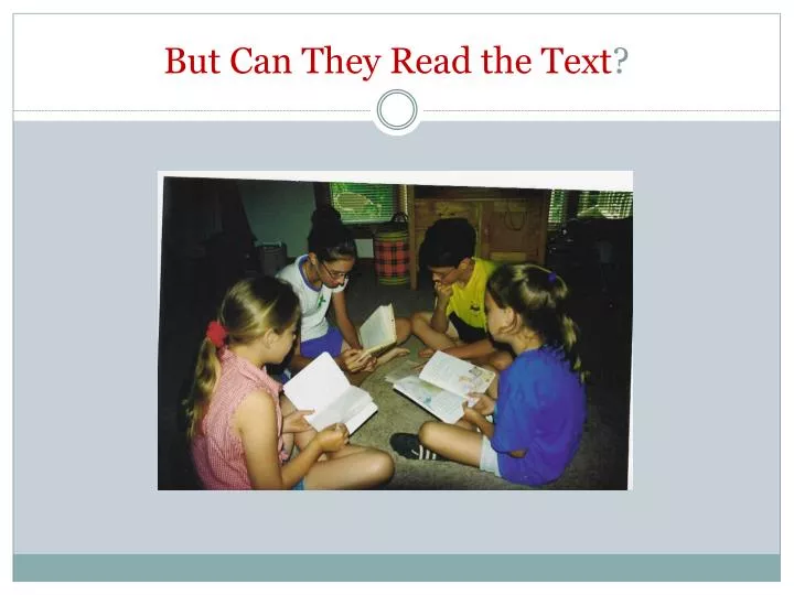 but can they read the text