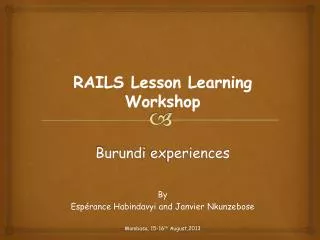 Burundi experiences