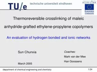 Thermoreversible crosslinking of maleic anhydride-grafted ethylene-propylene copolymers
