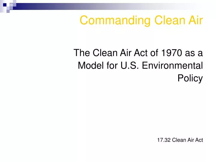 commanding clean air