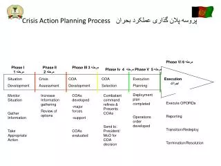 Crisis Action Planning Process پروسه پلان گذاری عملکرد بحران