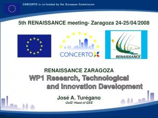 RENAISSANCE ZARAGOZA WP1 Research, Technological