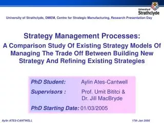 Strategy Management Processes: