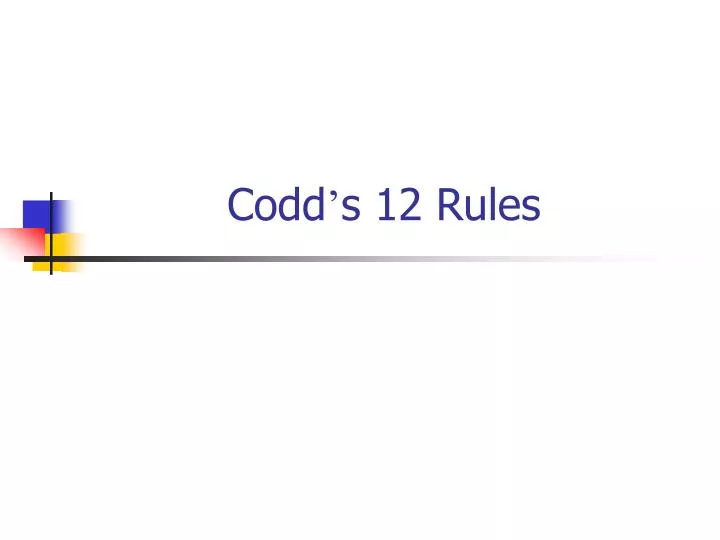 codd s 12 rules
