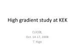 High Gradient Study at KEK: Data Acquisition and Analysis of Klystron Operations - slide 1