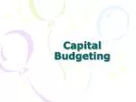 Capital Budgeting - slide 1