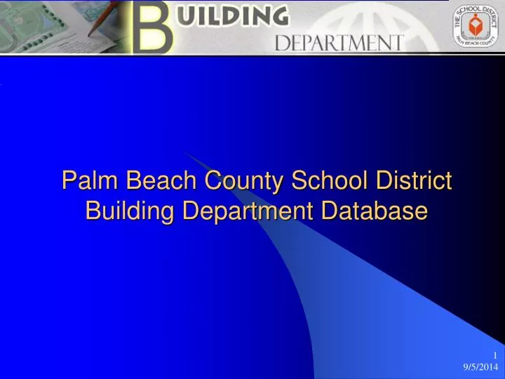 palm beach county school district building department database