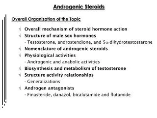 Androgenic Steroids