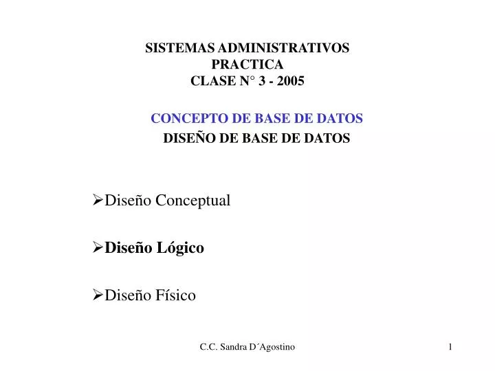 sistemas administrativos practica clase n 3 2005