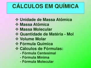 c lculos em qu mica