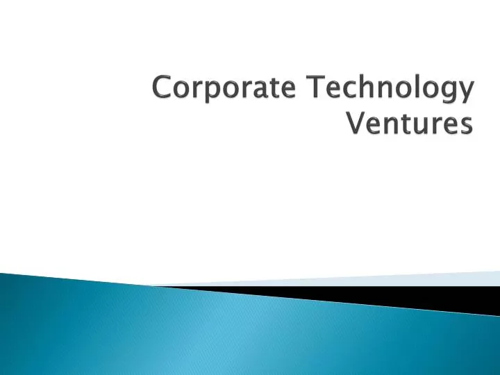 corporate technology ventures