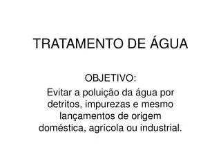 tratamento de gua