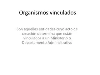 organismos vinculados
