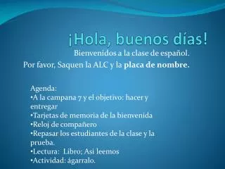 hola buenos d as