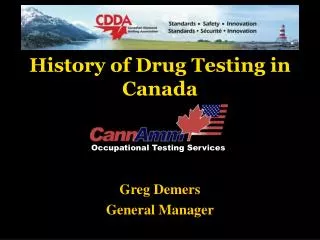 History of Drug Testing in Canada