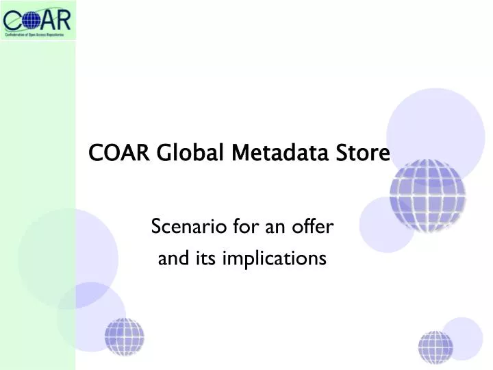 coar global metadata store