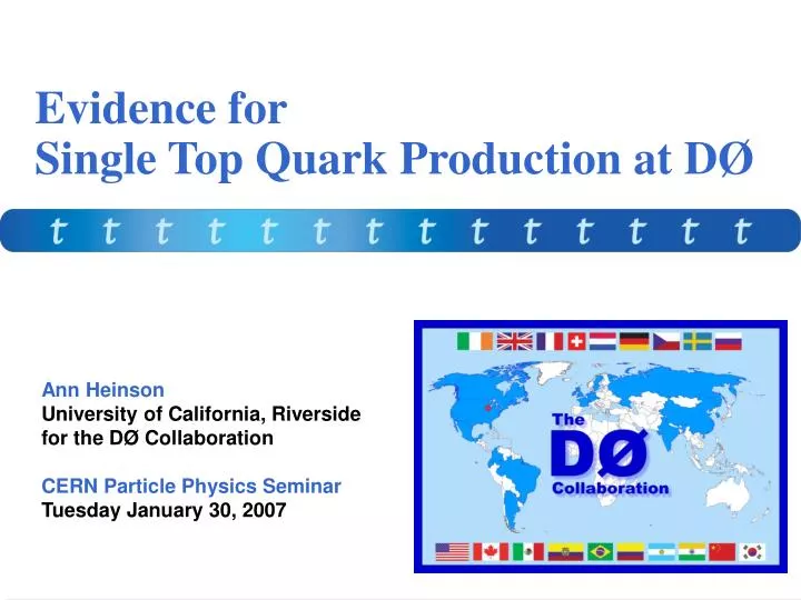 evidence for single top quark production at d