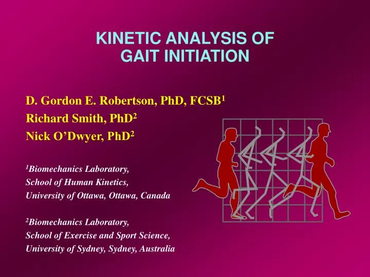kinetic analysis of gait initiation