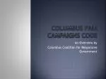 Overview of Columbus Fair Campaigns Code: Mobilizing for Democracy Reform and Fair Elections - slide 1