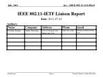 IEEE 802.11-IETF Liaison Report - slide 1