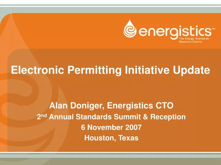 electronic permitting initiative update