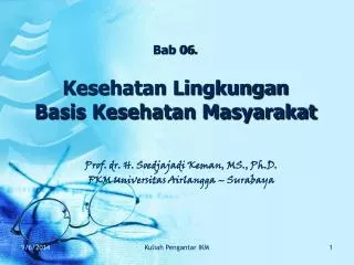 PPT - DASAR KESEHATAN LINGKUNGAN PowerPoint Presentation, Free Download ...