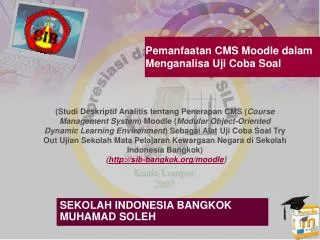 pemanfaatan cms moodle dalam menganalisa uji coba soal
