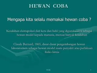 hewan coba