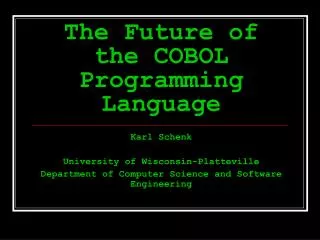 The Future of the COBOL Programming Language