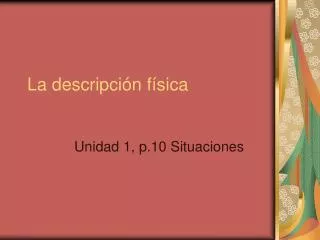 la descripci n f sica