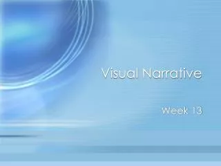 Visual Narrative