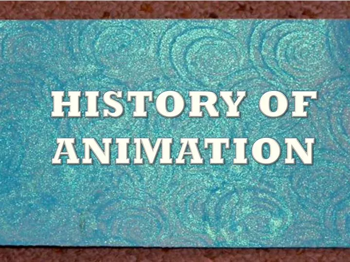 history of animation