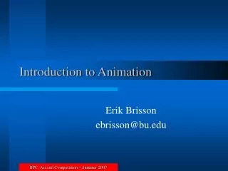 Introduction to Animation