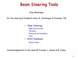 Beam Steering Tools