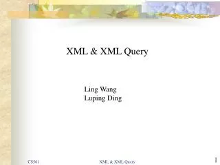XML &amp; XML Query