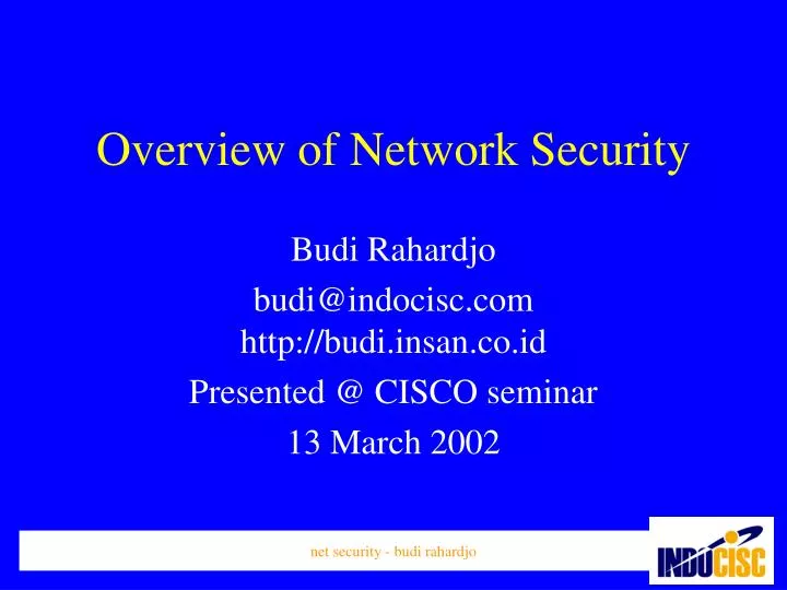 overview of network security