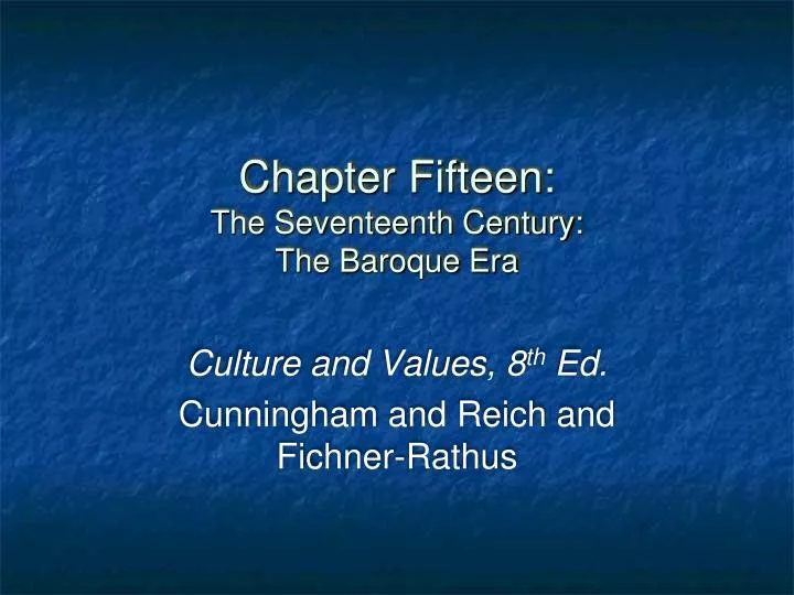 chapter fifteen the seventeenth century the baroque era
