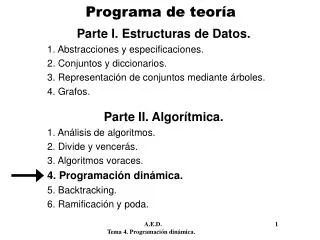 programa de teor a