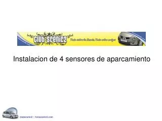 instalacion de 4 sensores de aparcamiento