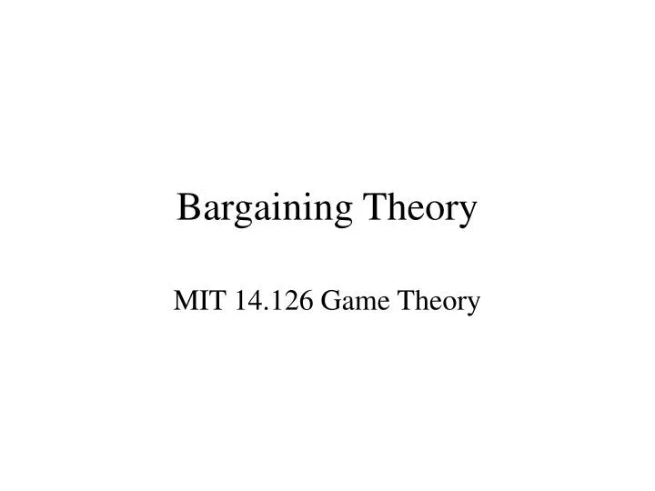 bargaining theory