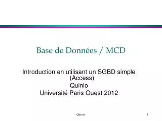 base de donn es mcd