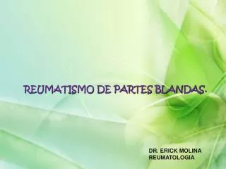 reumatismo de partes blandas