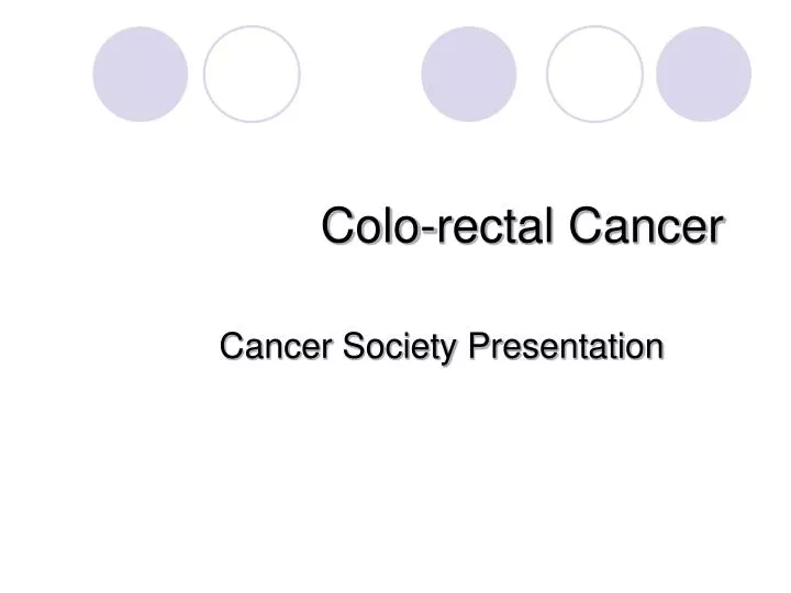 colo rectal cancer