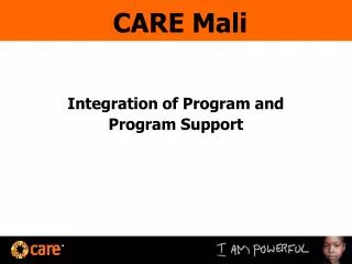 Integration of Program and Program Support